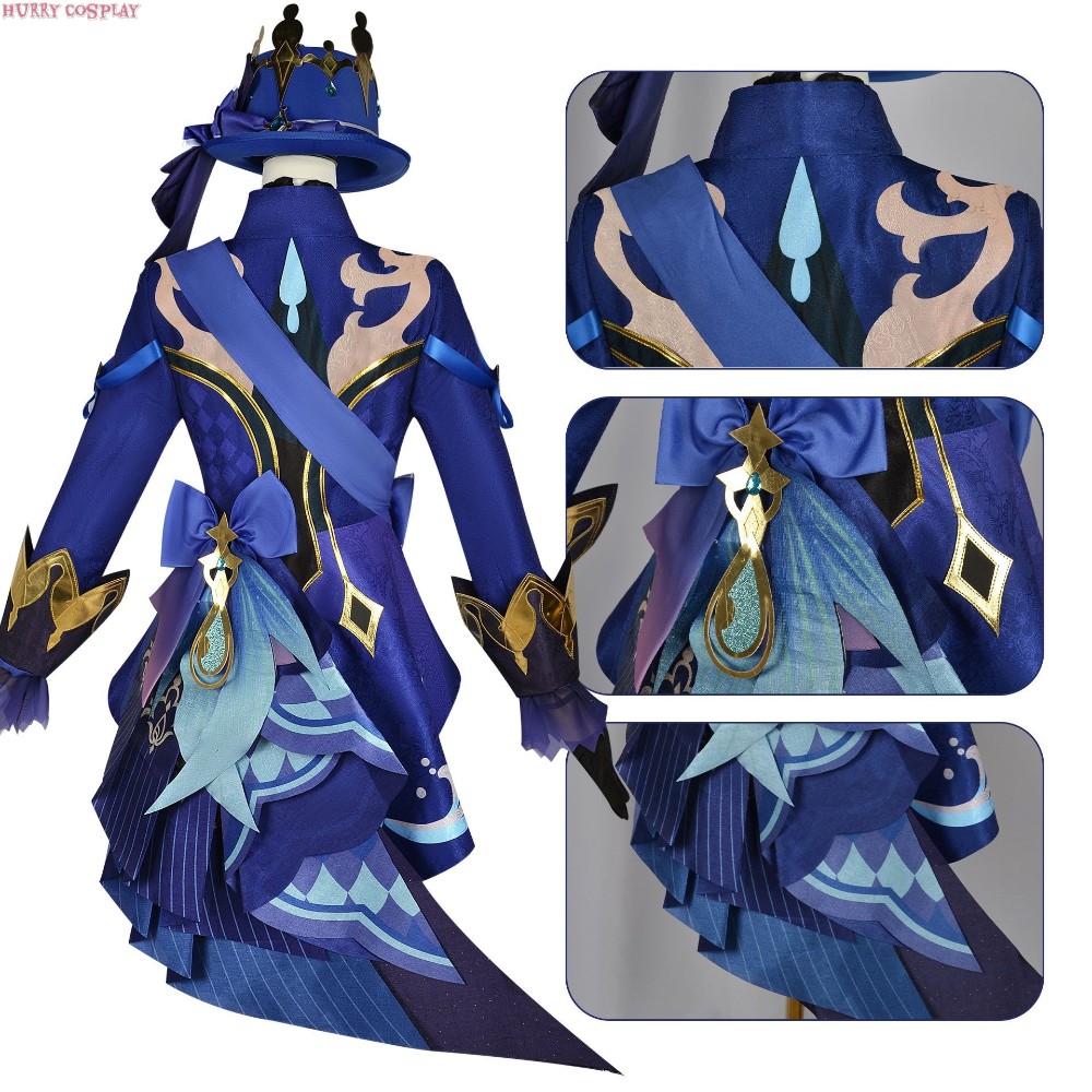 Game Cosplay,Genshin Impact,Genshin Impact Water Goddess Funina Cosplay Costume